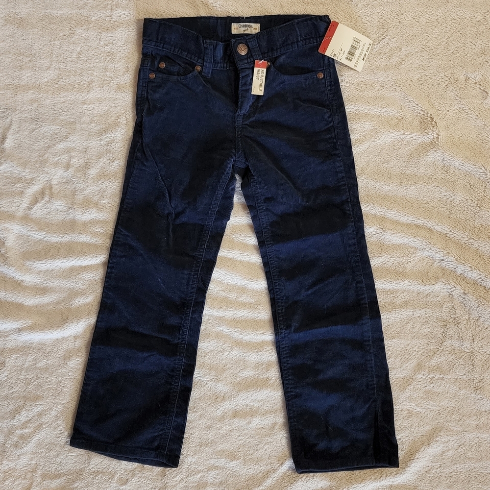OshKosh Girls Pants Size 6X BNWT Navy Blue Corduroy